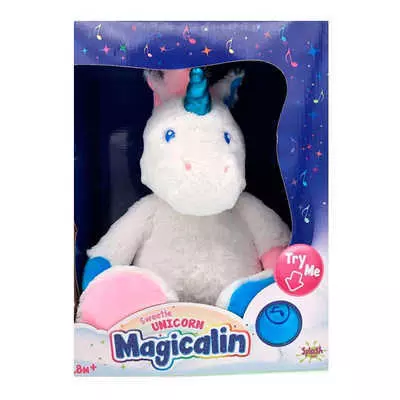 unicornio de peluche con luz